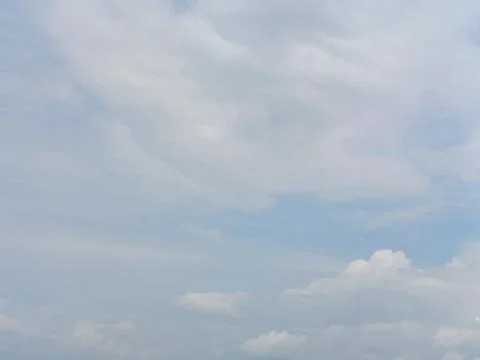 Soft Blue Sky with Thin White Clouds Stock Photos