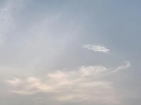 Soft Blue Sky With White Clouds Drifting Daytime Jakarta Indonesia Stock Photos