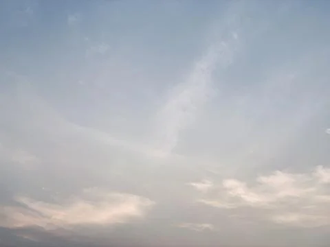 Soft Blue Sky With White Clouds Drifting Daytime Jakarta Indonesia Stock Photos