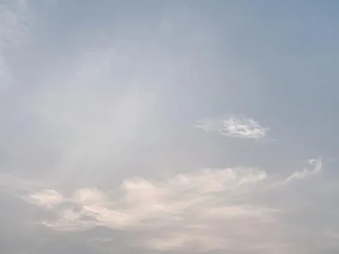 Soft Blue Sky With White Clouds Drifting Daytime Jakarta Indonesia Stock Photos