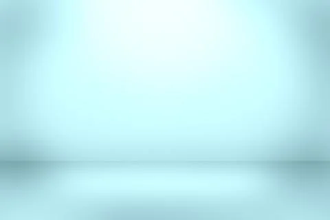 Soft blue studio background with subtle gradient and reflective floor for Stock Illustration