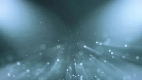 Soft Blue Volumetric Light Burst with Floating Dust Particles, Ethereal Ligh Stock Footage 340551897