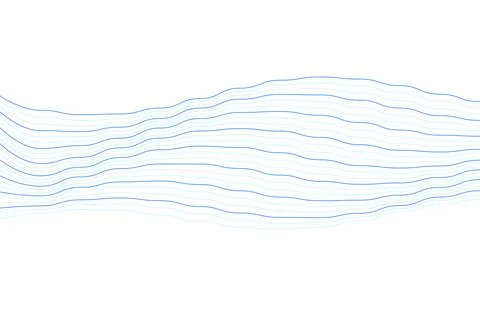 Soft Blue Wave Line Vector Background Illustrazione stock
