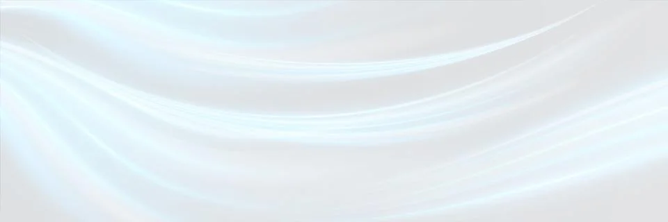 Soft blue waves on white background. Air flow. Textile, silk, satin background 스톡 일러스트