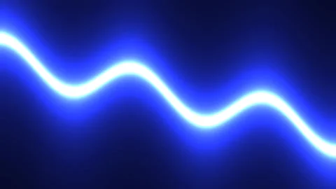 Soft Blue Wavy Waving Light Bright Electrical Beam Stock Footage 153941575