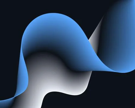 Soft blue white fluid abstract smooth gradient Ilustração Stock
