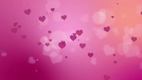 Soft blurred background with bokeh and heart shapes. Stock Footage 232294081