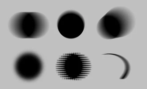 Soft blurred effect, abstract design elements with circle shape. Blurry spher Stock Photos