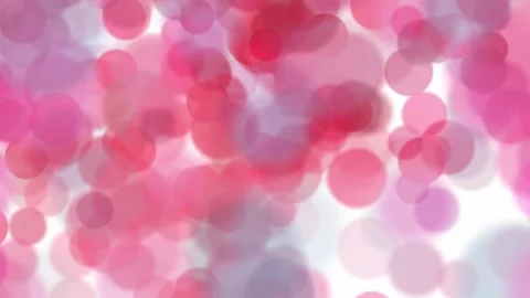 Soft blurred looping red pink circle bokeh animation Stock Footage 337965949