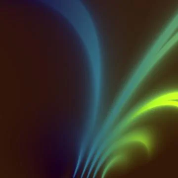 Soft Blurry Background with Green Blue Curves. Abstract Modern Style. Stock Illustration