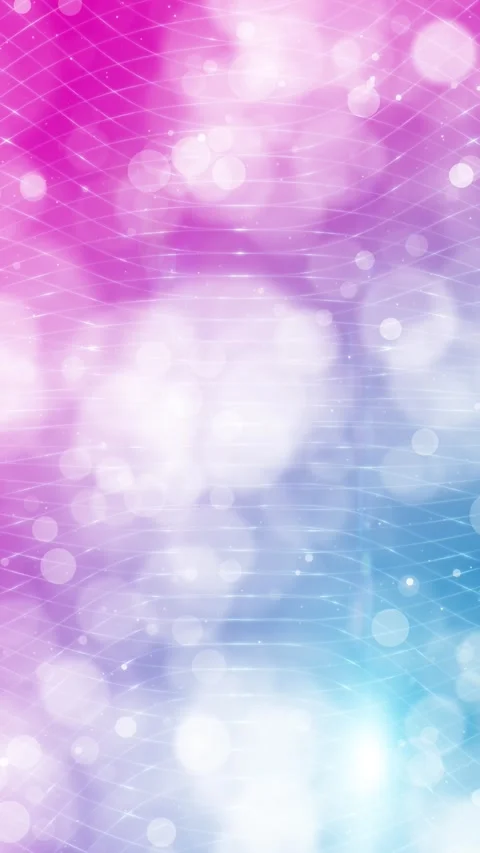 Soft blurry bokeh on pink blue background with loop digital lines animation Stock Footage 344140853