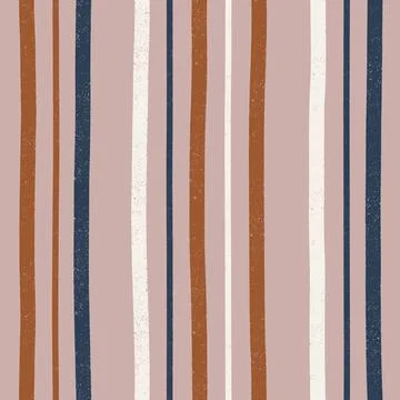 Soft blush colored irregular artistic stripe pattern Stock Illustration