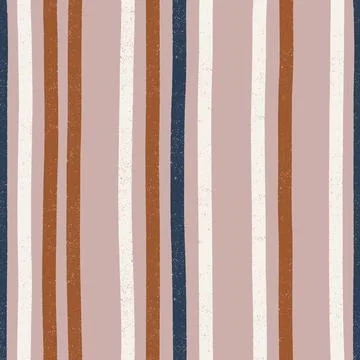 Soft blush colored irregular artistic stripe pattern Stock Illustration