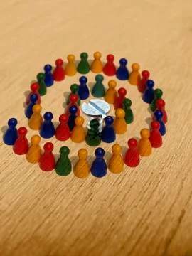 Soft board pins network, concept Stock Photos