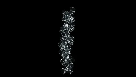 Soft body bubbles moving up few Vídeos de archivo 343871245