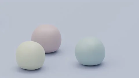 Soft body physics 3d render. Cheerful animation of elastic shapes bounce. Stock Footage 136065862