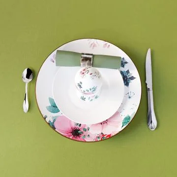 Soft-boil Easter egg breakfast Stock Illustration