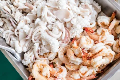Soft boil seafood Stock Photos
