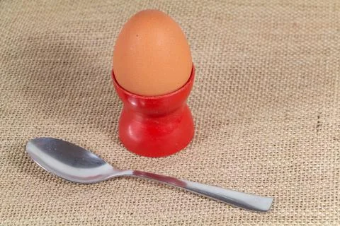 Soft-boiled egg in an eggcup Foto stock
