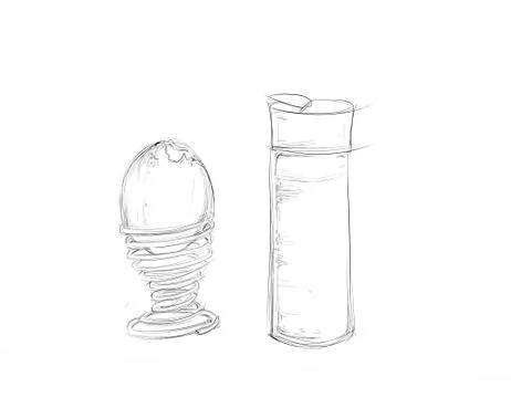 A soft-boiled egg Stock Illustration