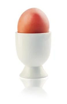 Soft-Boiled Egg isolated on white. High quality photo. Stock Photos