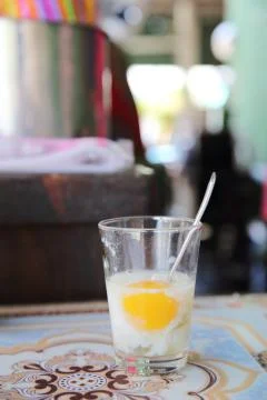 Soft boiled egg local thai food Stock Photos