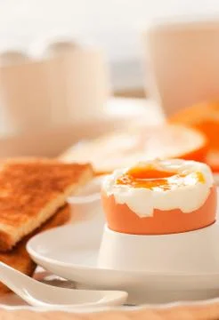 Soft boiled egg Stock Photos