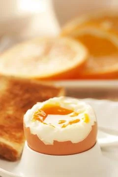 Soft boiled egg Stock Photos