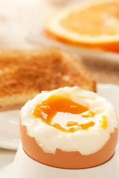 Soft boiled egg Stock Photos