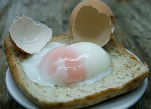 Soft-boiled egg Foto stock