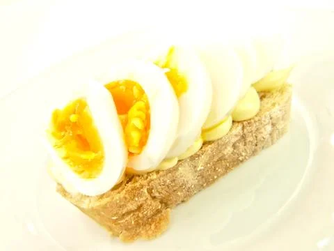 Soft boiled egg Foto stock