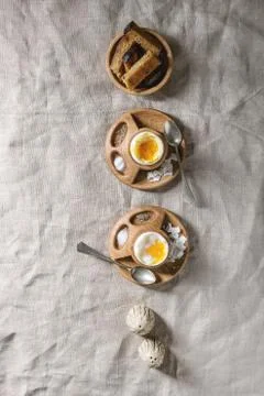 Soft boiled egg Stock Photos
