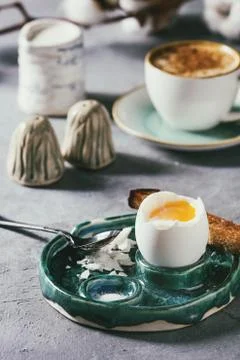 Soft boiled egg Stock Photos