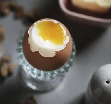 Soft boiled egg Stock Photos