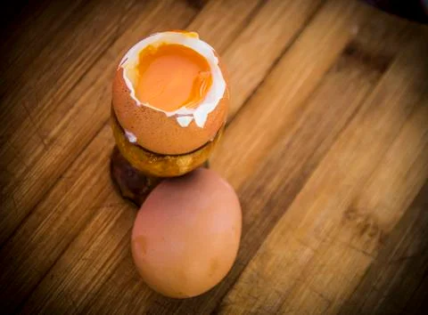 Soft-boiled Eggs Stock Photos