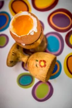 Soft-boiled Eggs Stock Photos