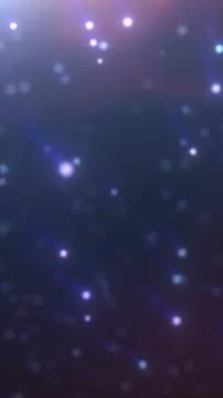 Soft bokeh lights and floating particles on a dark gradient background, cre.. Stock Illustration