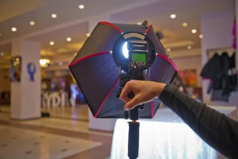 Soft-box Diffuser for Speed-light Speed-lite Quantum Flash . The birthday use Stock Photos