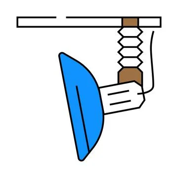 Soft box lamp icon color illustration Stock Illustration