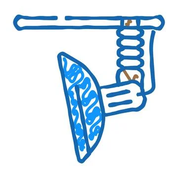 Soft box lamp icon doodle illustration イラスト素材