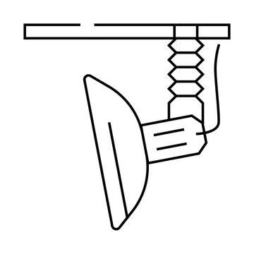 Soft box lamp line icon vector illustration イラスト素材