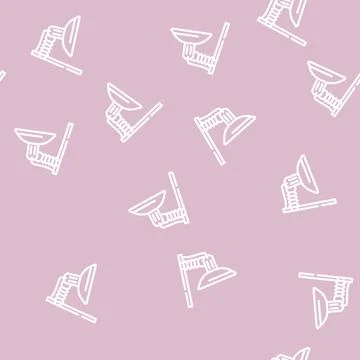 Soft box lamp line vector seamless pattern Illustrazione stock