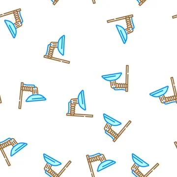 Soft box lamp vector seamless pattern Stock Illustration