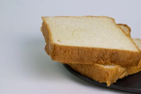 Soft bread on white background Stock Photos