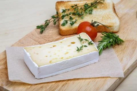 Soft brie cheese Stock Photos