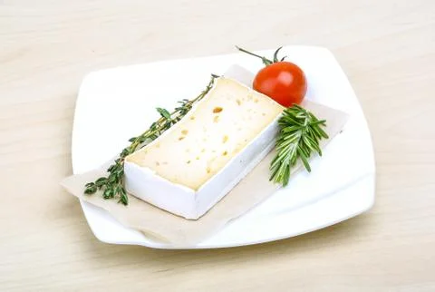 Soft brie cheese Stock Photos
