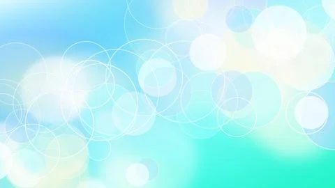 Soft Bright Bokeh Bubbles with Smooth teal Gradient Flow Backdrop. Ilustração Stock
