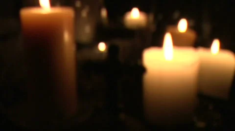 Soft Burning Candles Loop Stock Footage 651515