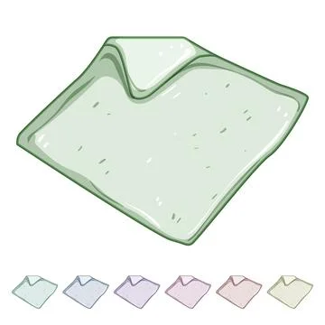 Soft burp cloths cartoon vector graphic Stock Illustration