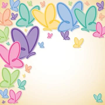 Soft butterfly background in vector format. Stock Illustration